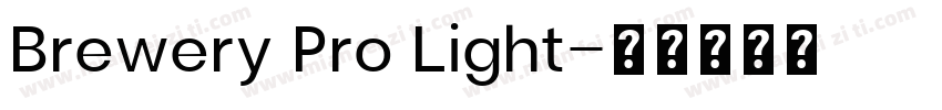 Brewery Pro Light字体转换